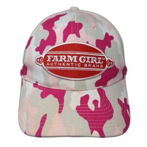 Farm Girl Authentic Brand Strapback Baseball Cap Multi One Size Camo Sun Cap